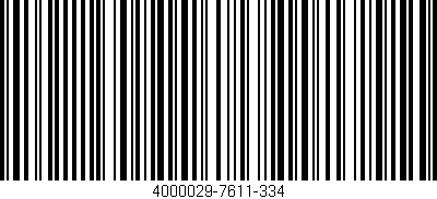 Código de barras (EAN, GTIN, SKU, ISBN): '4000029-7611-334'