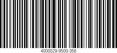 Código de barras (EAN, GTIN, SKU, ISBN): '4000029-9500-356'