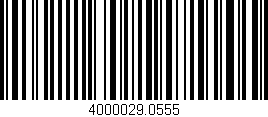 Código de barras (EAN, GTIN, SKU, ISBN): '4000029.0555'