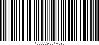 Código de barras (EAN, GTIN, SKU, ISBN): '4000032-0647-390'