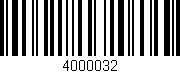 Código de barras (EAN, GTIN, SKU, ISBN): '4000032'
