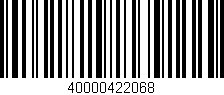 Código de barras (EAN, GTIN, SKU, ISBN): '40000422068'