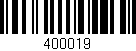 Código de barras (EAN, GTIN, SKU, ISBN): '400019'