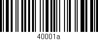 Código de barras (EAN, GTIN, SKU, ISBN): '40001a'