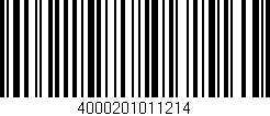 Código de barras (EAN, GTIN, SKU, ISBN): '4000201011214'