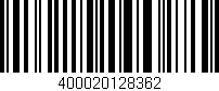 Código de barras (EAN, GTIN, SKU, ISBN): '400020128362'