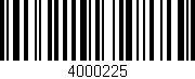 Código de barras (EAN, GTIN, SKU, ISBN): '4000225'