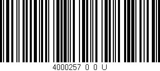 Código de barras (EAN, GTIN, SKU, ISBN): '4000257_0_0_U'