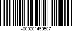 Código de barras (EAN, GTIN, SKU, ISBN): '4000281450507'