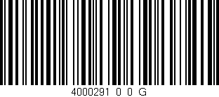 Código de barras (EAN, GTIN, SKU, ISBN): '4000291_0_0_G'
