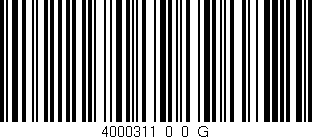 Código de barras (EAN, GTIN, SKU, ISBN): '4000311_0_0_G'