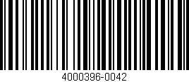 Código de barras (EAN, GTIN, SKU, ISBN): '4000396-0042'