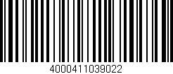Código de barras (EAN, GTIN, SKU, ISBN): '4000411039022'