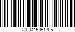 Código de barras (EAN, GTIN, SKU, ISBN): '4000415851705'