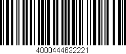 Código de barras (EAN, GTIN, SKU, ISBN): '4000444632221'