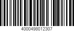 Código de barras (EAN, GTIN, SKU, ISBN): '4000498012307'