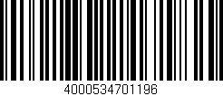 Código de barras (EAN, GTIN, SKU, ISBN): '4000534701196'