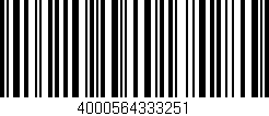 Código de barras (EAN, GTIN, SKU, ISBN): '4000564333251'