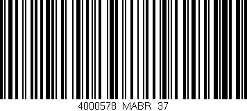 Código de barras (EAN, GTIN, SKU, ISBN): '4000578/MABR_37'