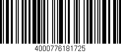 Código de barras (EAN, GTIN, SKU, ISBN): '4000776181725'
