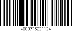 Código de barras (EAN, GTIN, SKU, ISBN): '4000776221124'