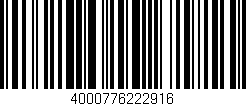 Código de barras (EAN, GTIN, SKU, ISBN): '4000776222916'