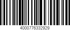 Código de barras (EAN, GTIN, SKU, ISBN): '4000776332929'