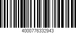 Código de barras (EAN, GTIN, SKU, ISBN): '4000776332943'
