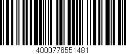 Código de barras (EAN, GTIN, SKU, ISBN): '4000776551481'
