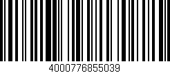 Código de barras (EAN, GTIN, SKU, ISBN): '4000776855039'