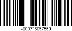 Código de barras (EAN, GTIN, SKU, ISBN): '4000776857569'