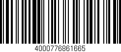 Código de barras (EAN, GTIN, SKU, ISBN): '4000776861665'