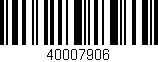 Código de barras (EAN, GTIN, SKU, ISBN): '40007906'