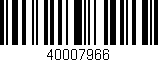Código de barras (EAN, GTIN, SKU, ISBN): '40007966'
