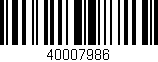 Código de barras (EAN, GTIN, SKU, ISBN): '40007986'