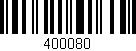Código de barras (EAN, GTIN, SKU, ISBN): '400080'