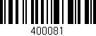 Código de barras (EAN, GTIN, SKU, ISBN): '400081'