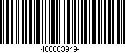Código de barras (EAN, GTIN, SKU, ISBN): '400083949-1'