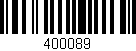 Código de barras (EAN, GTIN, SKU, ISBN): '400089'