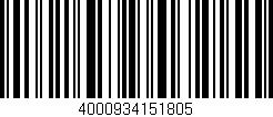 Código de barras (EAN, GTIN, SKU, ISBN): '4000934151805'