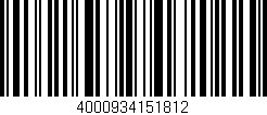 Código de barras (EAN, GTIN, SKU, ISBN): '4000934151812'
