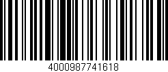 Código de barras (EAN, GTIN, SKU, ISBN): '4000987741618'