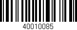 Código de barras (EAN, GTIN, SKU, ISBN): '40010085'