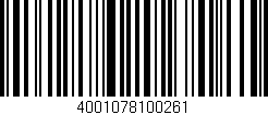 Código de barras (EAN, GTIN, SKU, ISBN): '4001078100261'