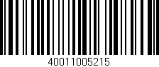 Código de barras (EAN, GTIN, SKU, ISBN): '40011005215'
