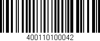 Código de barras (EAN, GTIN, SKU, ISBN): '400110100042'