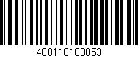 Código de barras (EAN, GTIN, SKU, ISBN): '400110100053'