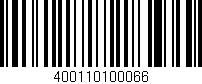 Código de barras (EAN, GTIN, SKU, ISBN): '400110100066'