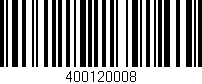 Código de barras (EAN, GTIN, SKU, ISBN): '400120008'