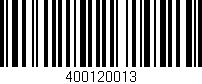 Código de barras (EAN, GTIN, SKU, ISBN): '400120013'